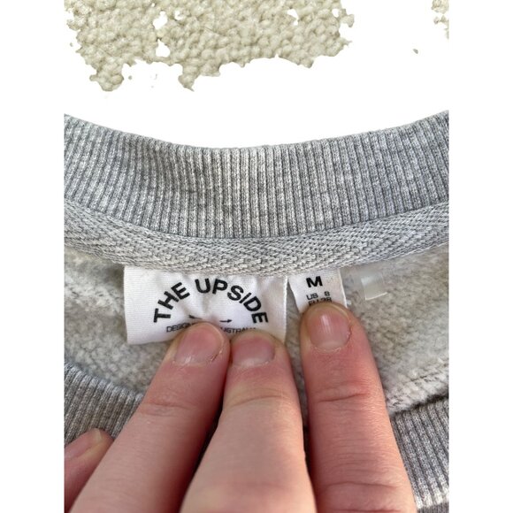 The Upside Alba Short Sleeve Sweatshirt Women's Medium Spell out Organic Cotton - Picture 5 of 7